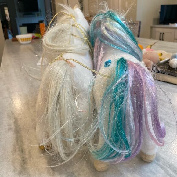 Douglas Plush Lot of White Horse and Unicorn Stuffed Animals- Large - Picture 9 of 11